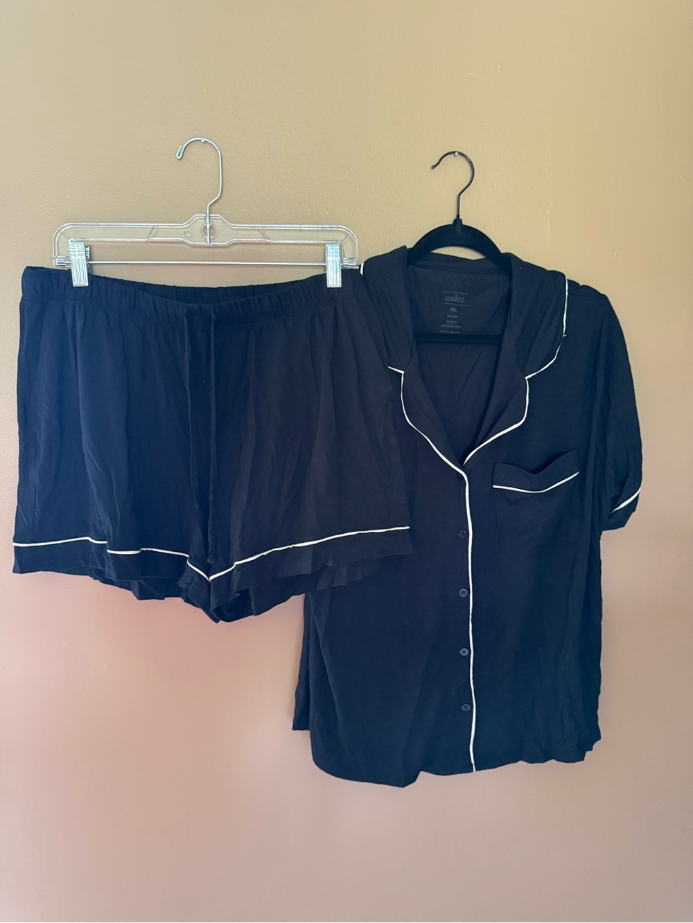 Auden Black Short Pajama Set - Sleep Shirt & Short